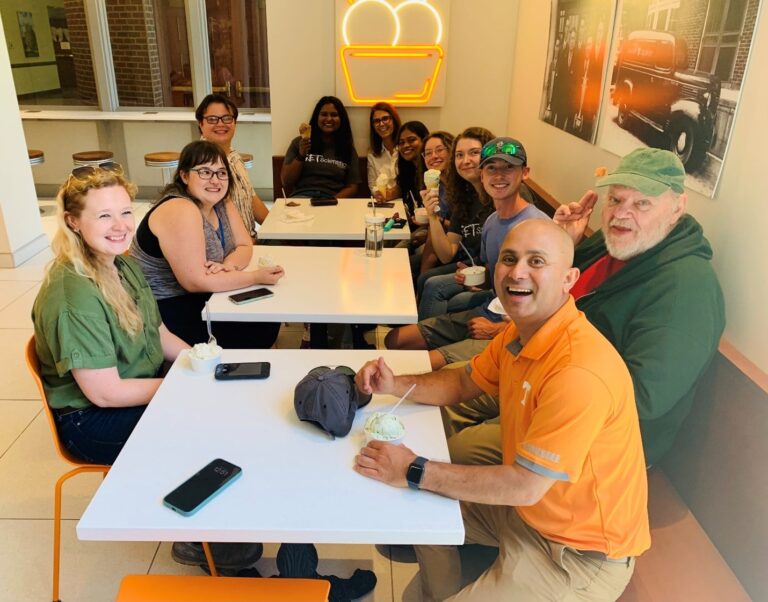 EPP 509: Plant Health Diagnostics -Diseases and Insects of Horticulture Crops, summer 2024 last day ice-cream social at UT Creamery